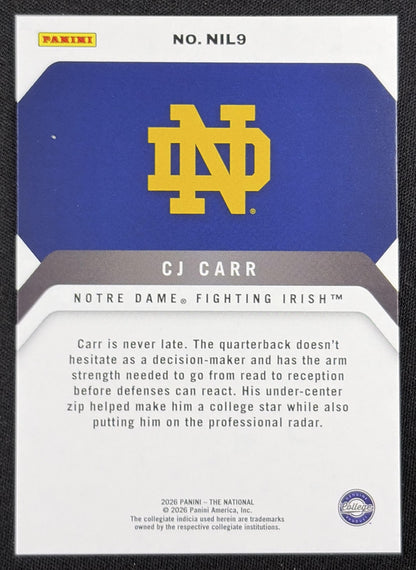 CJ Carr 2026 Panini NSCC Silver Pack