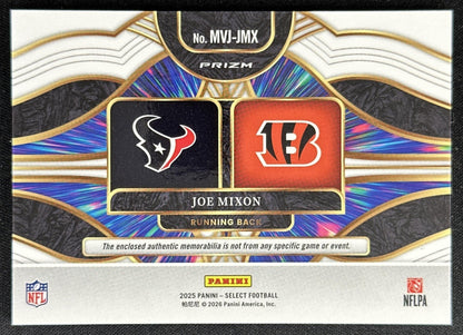 Joe Mixon 2025 Panini Select Multiverse Jerseys Blue Prizm