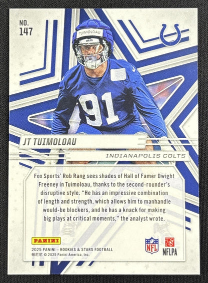 JT Tuimoloau 2025 Panini Rookies & Stars Purple /999 Colts