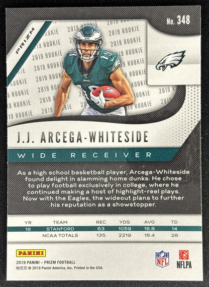 J.J. Arcega-Whiteside 2019 Panini Prizm Red White and Blue Eagles Sports Trading Card