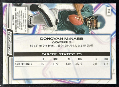 Donovan McNabb 2023 Topps Composite Cosmic Chrome Refractor Eagles back