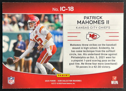 Patrick Mahomes II 2025 Icon Highlights Chiefs Sports Trading Cards