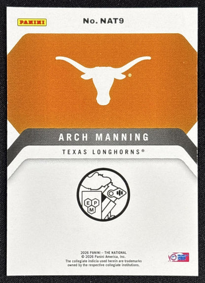 Arch Manning 2026 Panini NSCC National Promo Set Sports Trading Cards