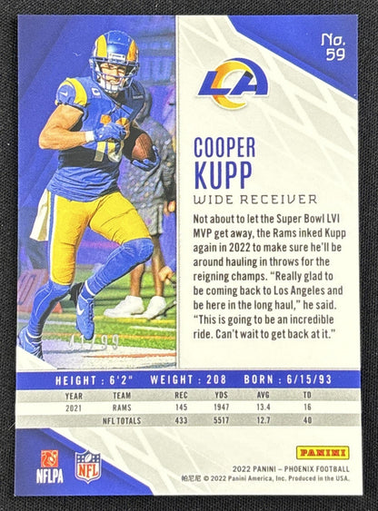 Cooper Kupp 2022 Panini Phoenix Orange /99 Rams