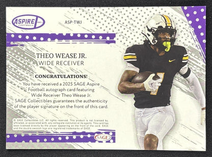 Theo Wease Jr. 2025 SAGE Aspire Auto Blue