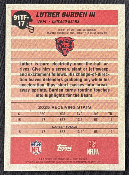Luther Burden III 2026 Topps 1991 Crackle Foil Bears