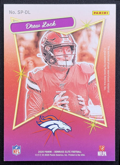 Drew Lock 2020 Panini Donruss Elite Spark Plugs Broncos Denver Broncos back