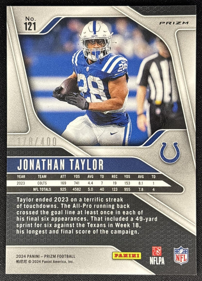 Jonathan Taylor 2024 Panini Prizm Pandora /400 Colts back