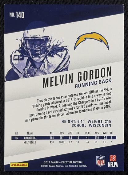 Melvin Gordon 2017 Panini Prestige Xtra Points Purple /100 Chargers