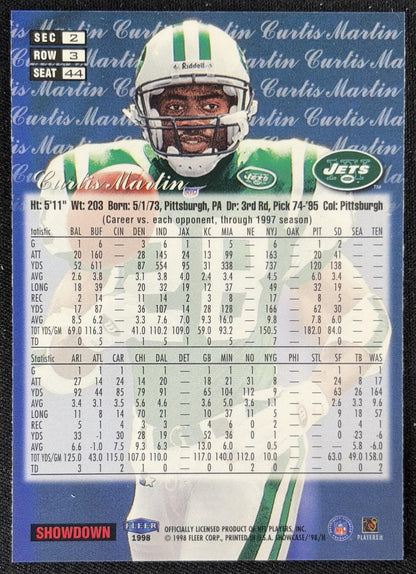Curtis Martin 1998 Fleer Flair Showcase Row 3 Jets