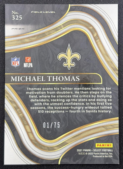 Michael Thomas 2021 Panini Select Tri Color Prizm /75 Saints
