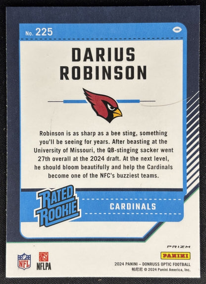 Darius Robinson 2024 Panini Donruss Optic Stars Cardinals Sports Trading Cards