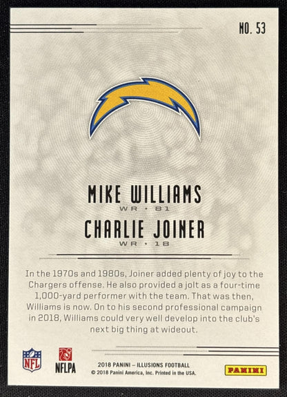 Mike Williams Charlie Joiner 2018 Panini Illusions Packers Sports Trading Cards