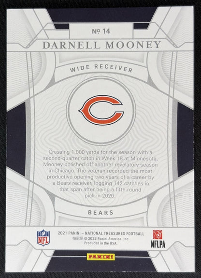 Darnell Mooney 2021 Panini National Treasures /99 Bears Sports Trading Card