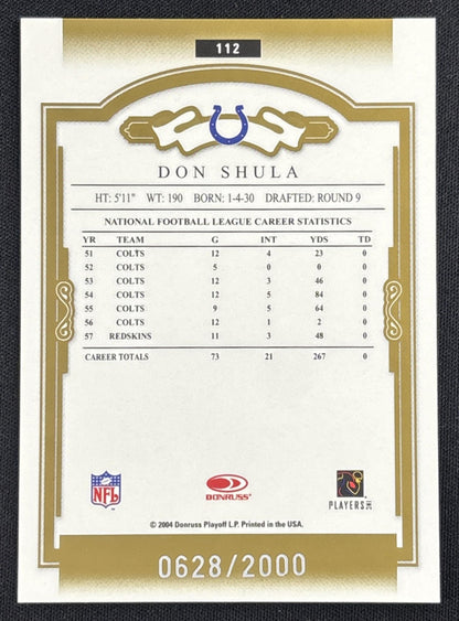 Don Shula 2004 Donruss Classics /2000