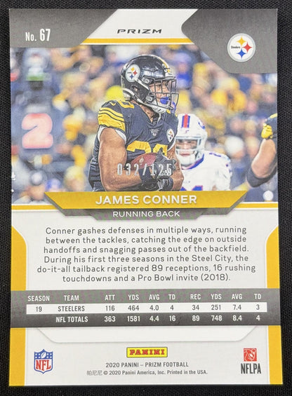 James Conner 2020 Panini Prizm Purple /125 Steelers