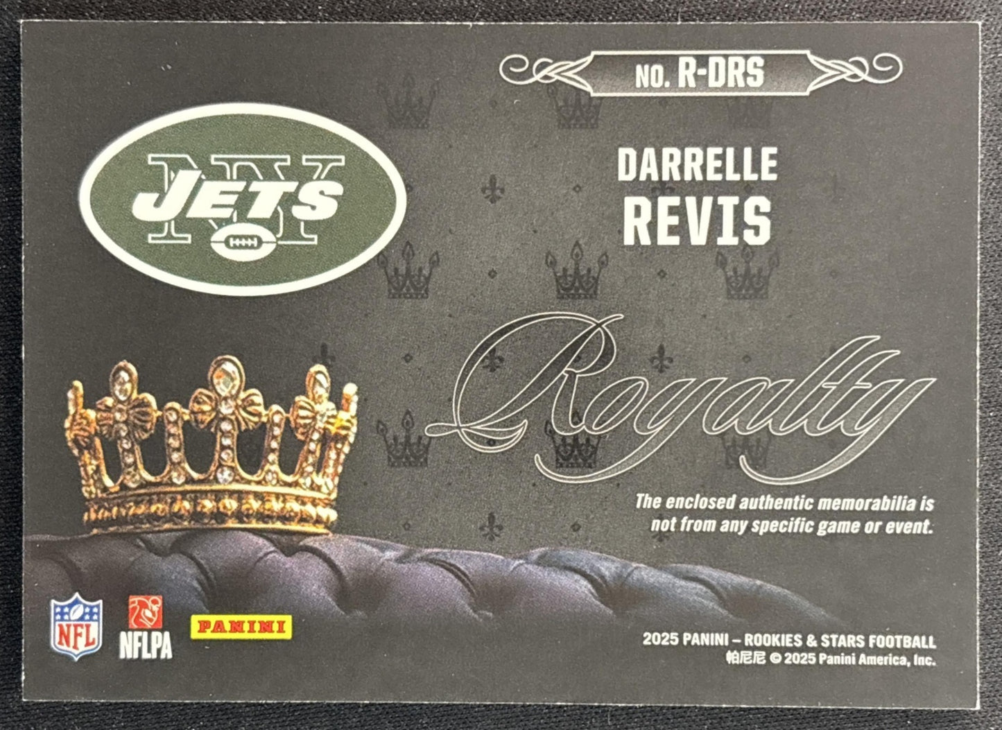 Darrelle Revis 2025 Panini Rookies & Stars Royalty Jets