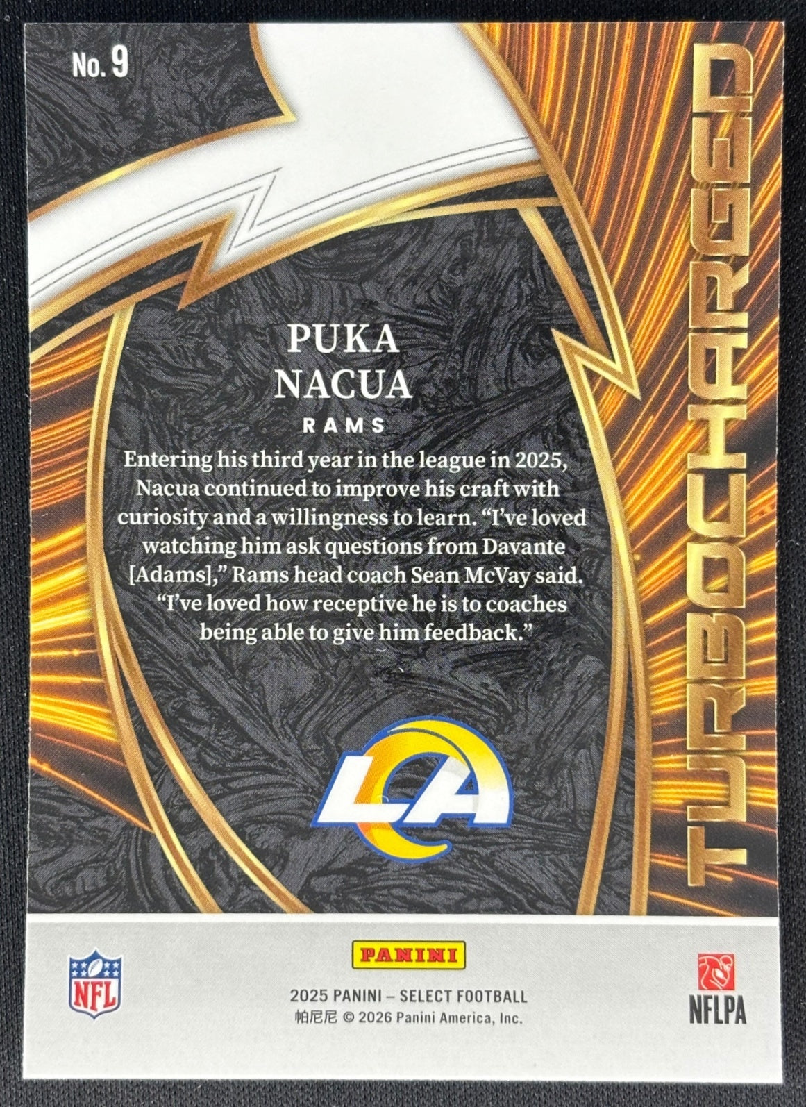 Puka Nacua 2025 Select Turbocharged Rams - Back