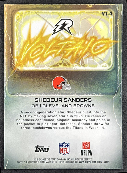 Shedeur Sanders 2025 Topps Resurgence Voltaic Browns