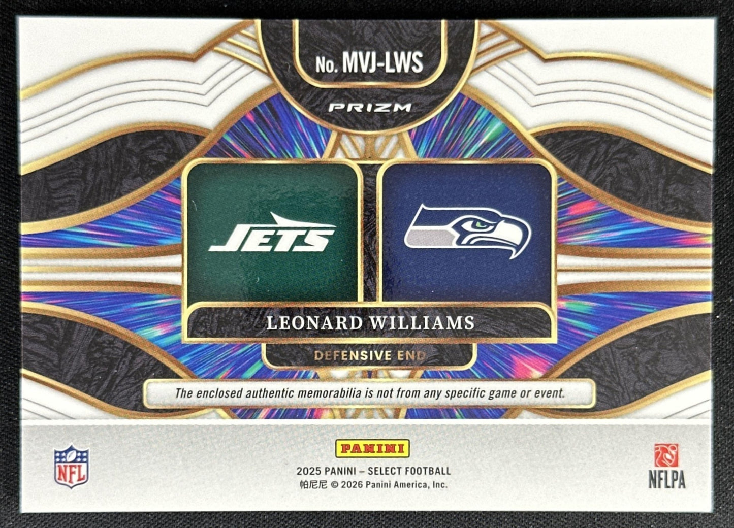 Leonard Williams 2025 Panini Select Multiverse Jerseys Blue Prizm