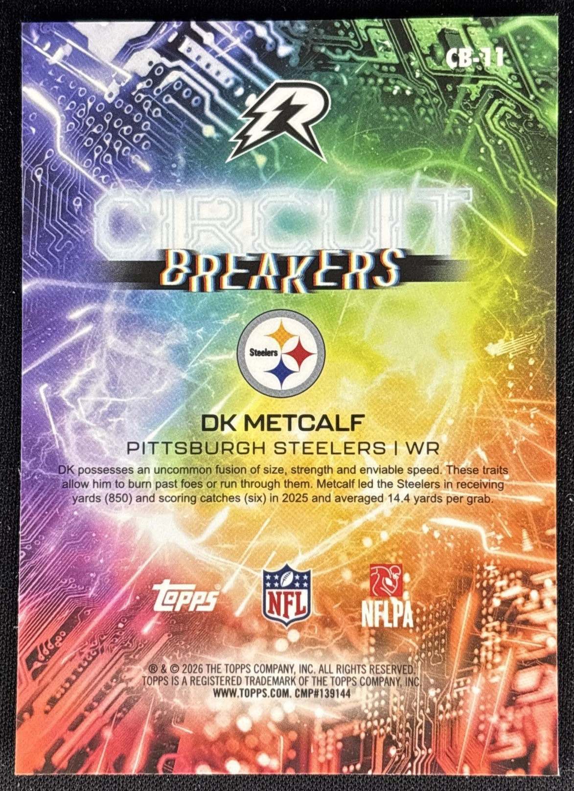 DK Metcalf 2025 Topps Resurgence Circuit Breakers Steelers