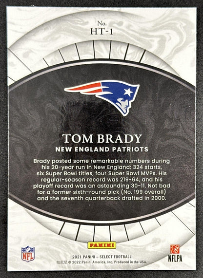 Tom Brady 2021 Panini Select Hidden Talents Patriots back
