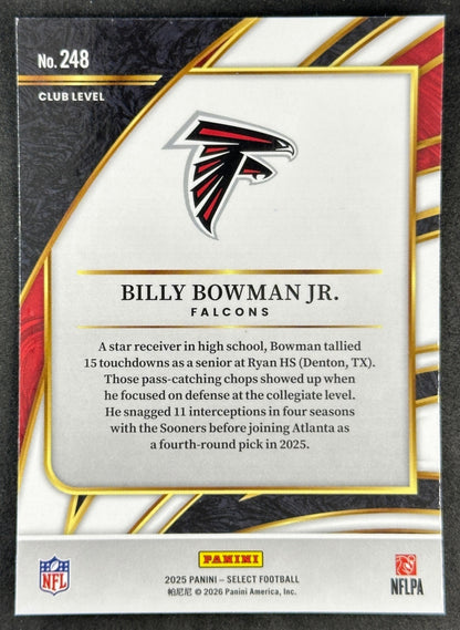 Billy Bowman Jr. 2025 Select Club Level Falcons