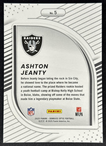 Ashton Jeanty 2025 Panini Donruss Optic Hidden Potential Raiders