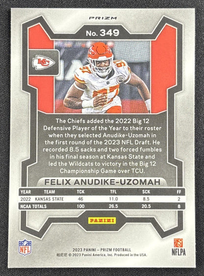 Felix Anudike-Uzomah 2023 Panini Prizm Purple Pulsar Chiefs