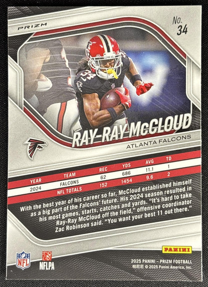 Ray-Ray McCloud 2025 Panini Prizm Neon Green Pulsar Falcons Sports Trading Card