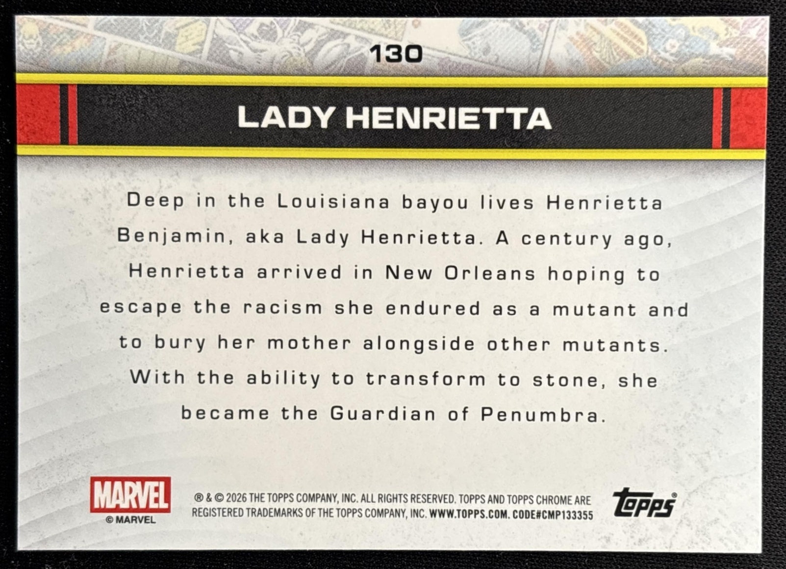 Lady Henrietta 2026 Topps Chrome Marvel Comics