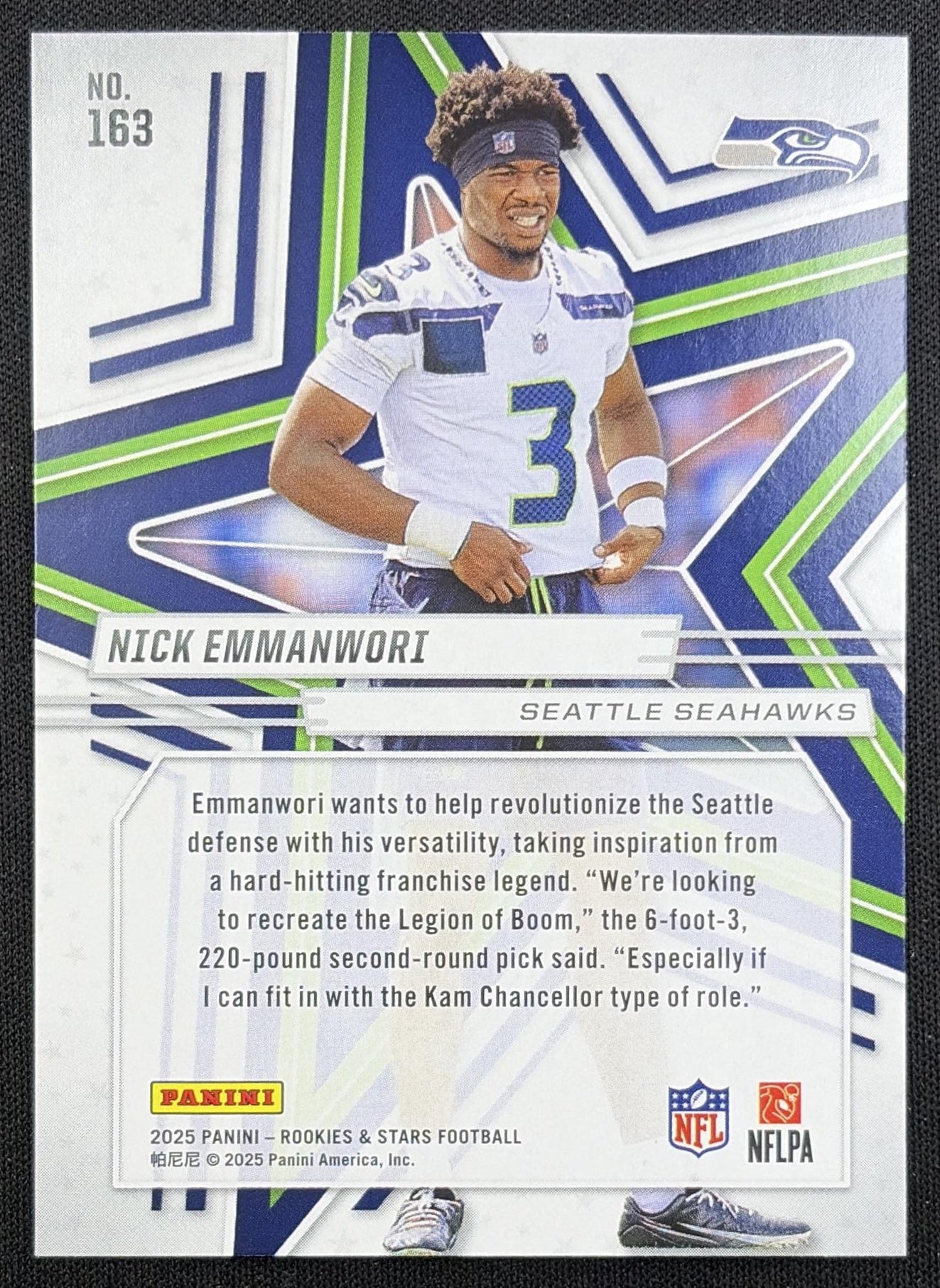 Nick Emmanwori 2025 Panini Rookies & Stars Red Seahawks Seattle Seahawks