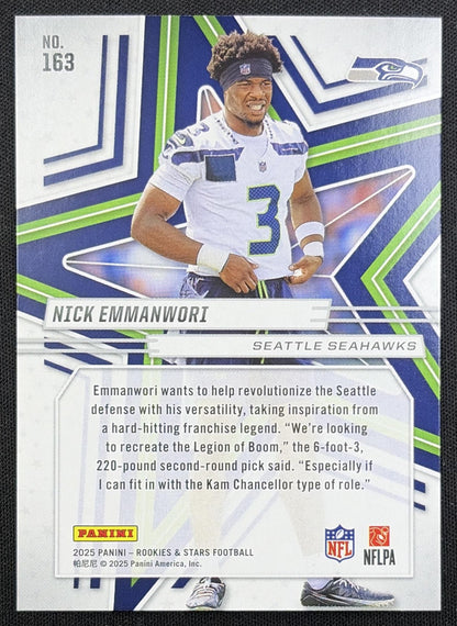 Nick Emmanwori 2025 Panini Rookies & Stars Red Seahawks Seattle Seahawks