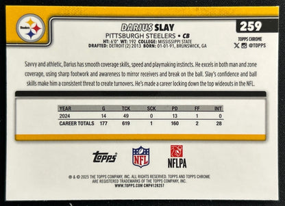 Darius Slay 2025 Topps Chrome Steelers Sports Trading Cards