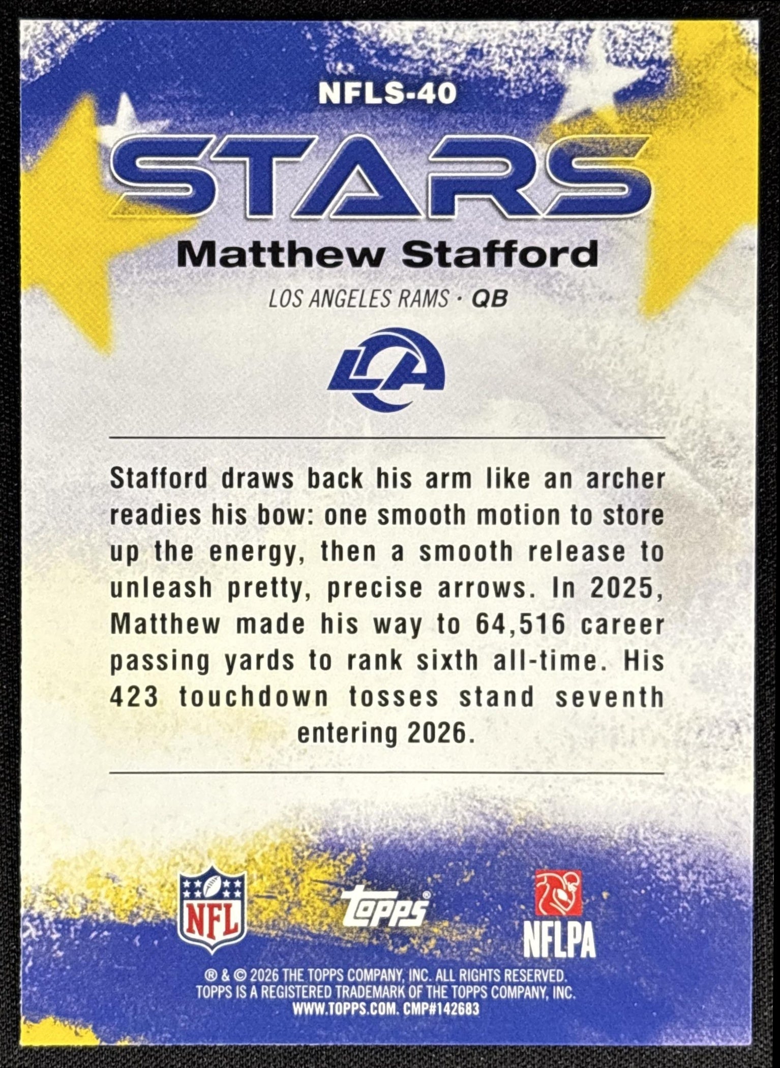 Matthew Stafford 2026 Topps NFL Stars Rams
