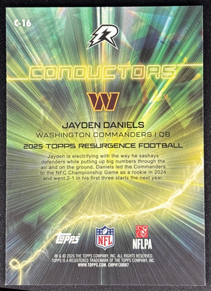 Jayden Daniels 2025 Topps Resurgence Conductors Commanders