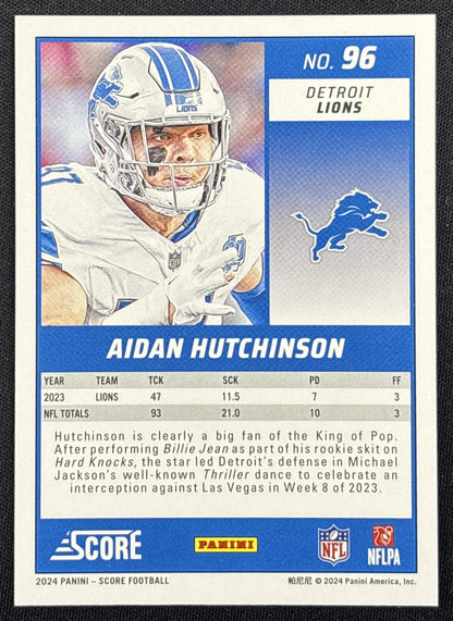 Aidan Hutchinson 2024 Panini Score Lava /630 Lions