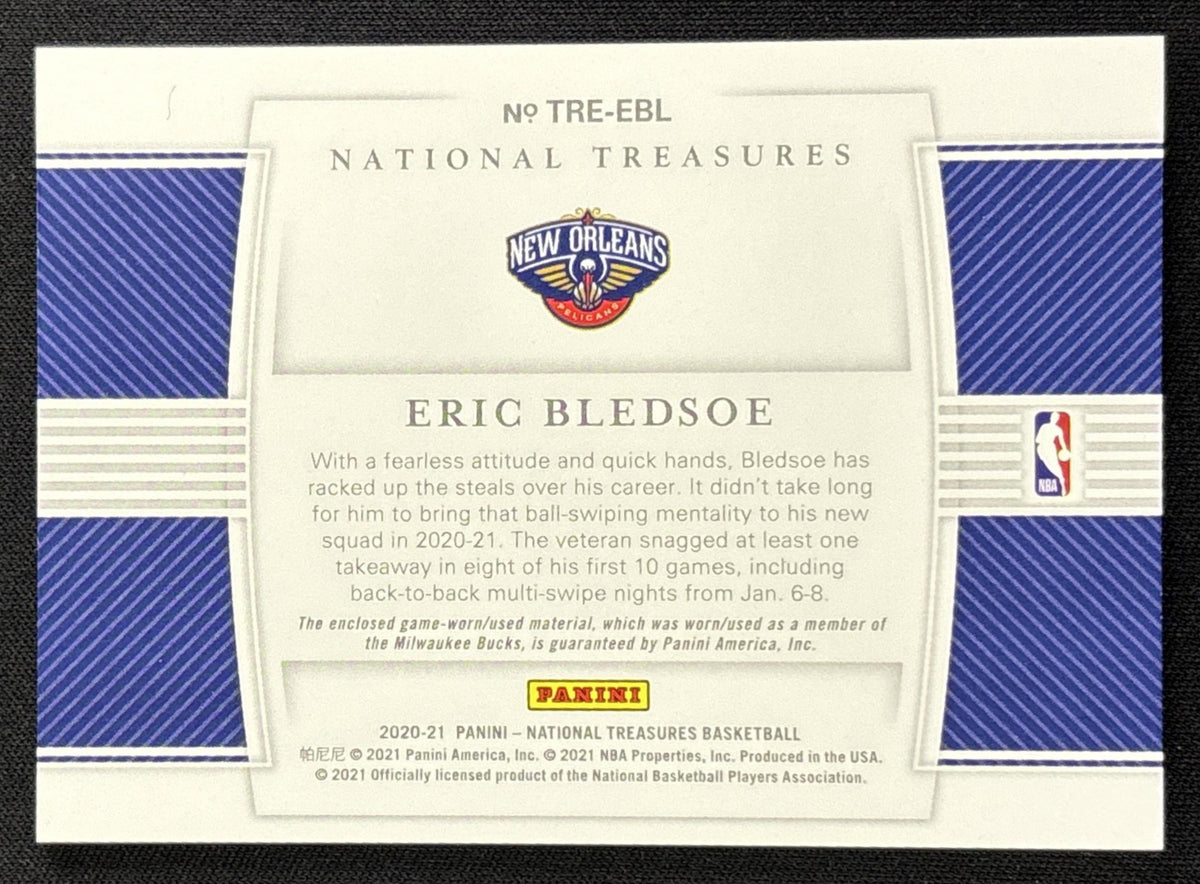 Eric Bledsoe 2020 Panini National Treasures Tremendous Prime /25 Pelicans