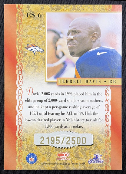 Terrell Davis 2000 Donruss Elite Series /2500 Broncos