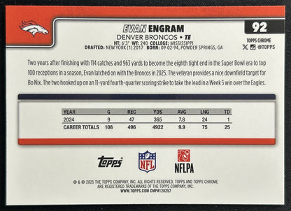 Evan Engram 2025 Topps Chrome Broncos
