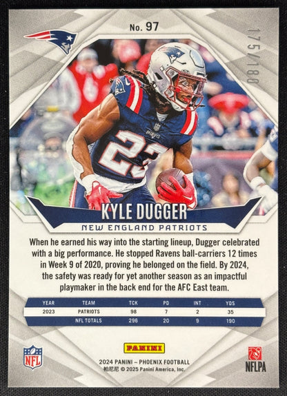 Kyle Dugger 2024 Panini Phoenix Stars /180 Patriots Sports Trading Cards