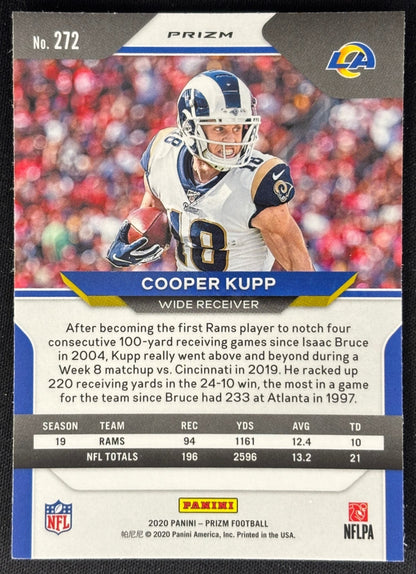 Cooper Kupp 2020 Prizm Red White and Blue Rams - back