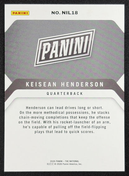 Keisean Henderson 2026 Panini NSCC Silver Pack /399 Sports Trading Card