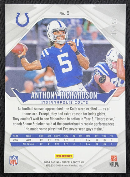 Anthony Richardson 2024 Panini Phoenix Pink /40 Colts