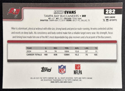 Mike Evans 2025 Topps Chrome Pulsar Refractor Buccaneers Sports Trading Cards