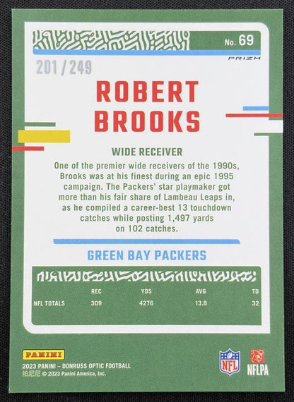 Robert Brooks 2023 Panini Donruss Optic Orange Prizm /249 Packers