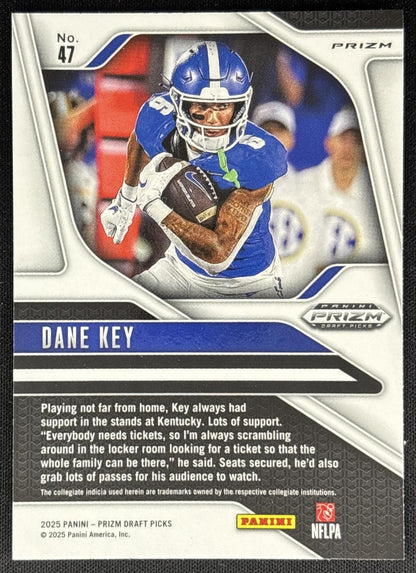 Dane Key 2025 Panini Prizm Draft Picks Red Ice Wildcats Broncos Sports Trading Card