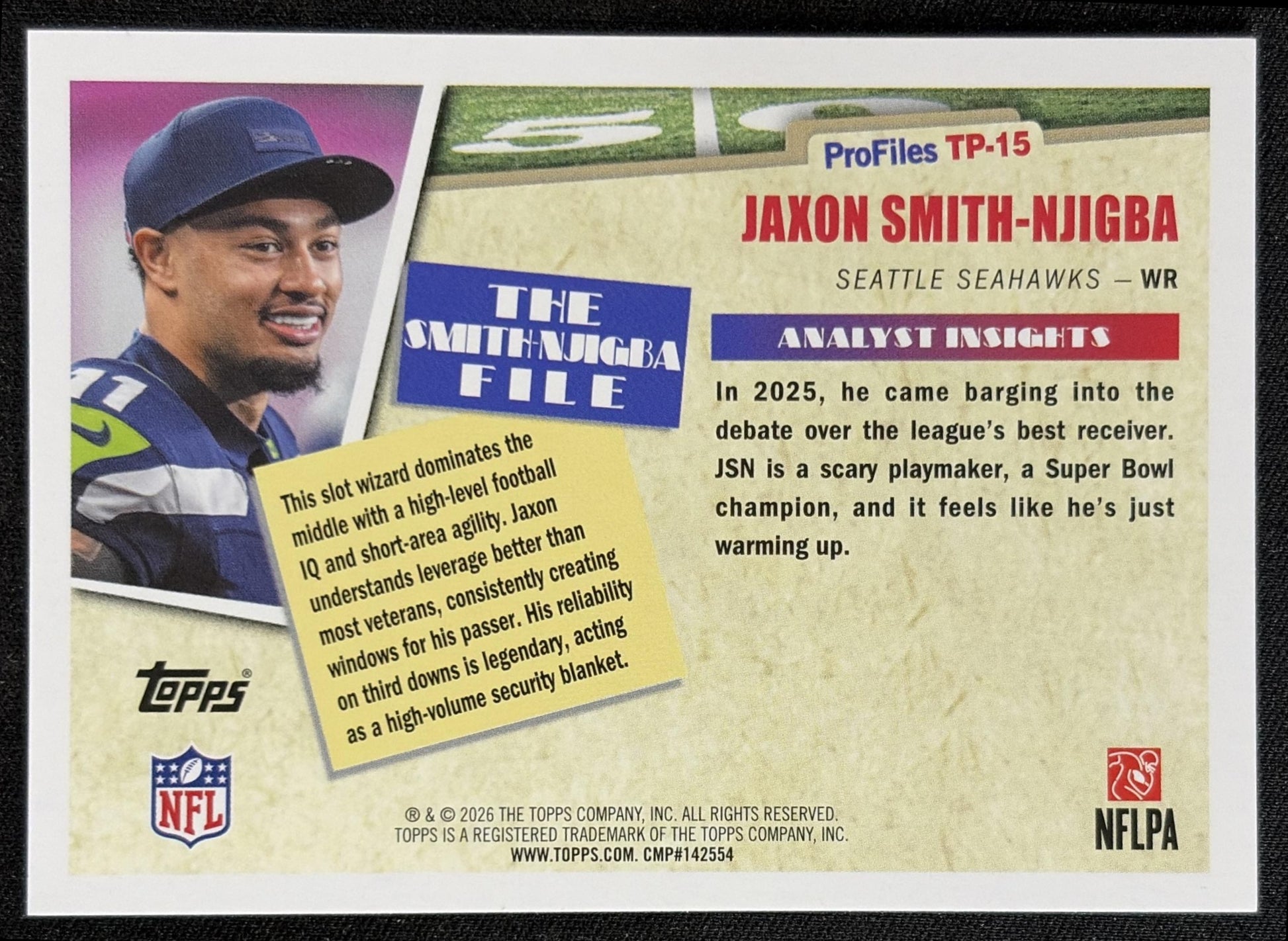 Jaxon Smith-Njigba 2026 Topps Profiles Seahawks back