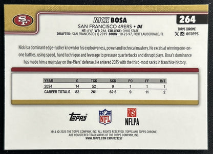 Nick Bosa 2025 Topps Chrome 49ers