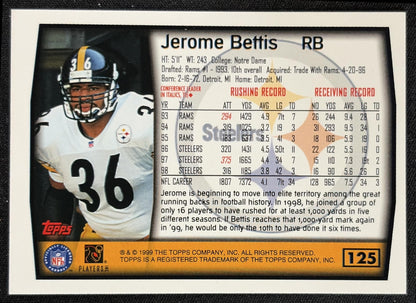 Jerome Bettis 1999 Topps Steelers